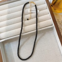 时尚百搭fever施家超亮珍珠项链法式ins复古迷你颈链女夏轻奢小众