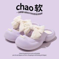 包头拖鞋女夏季新款洞洞鞋外穿增高网红厚底防滑沙滩踩屎感凉拖鞋