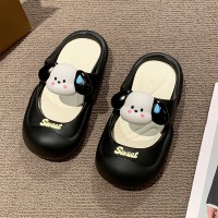 包头拖鞋女夏季新款洞洞鞋外穿增高网红厚底防滑沙滩踩屎感凉拖鞋