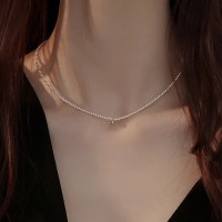 倪妮同款珍珠项链女轻奢气质高级感锁骨链2024年新款小众颈链