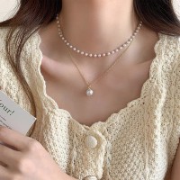 倪妮同款珍珠项链女轻奢气质高级感锁骨链2024年新款小众颈链