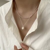 倪妮同款珍珠项链女轻奢气质高级感锁骨链2024年新款小众颈链