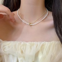 倪妮同款珍珠项链女轻奢气质高级感锁骨链2024年新款小众颈链