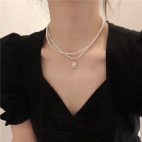 倪妮同款珍珠项链女轻奢气质高级感锁骨链2024年新款小众颈链