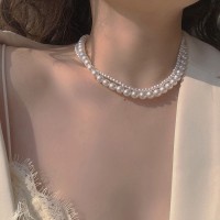 倪妮同款珍珠项链女轻奢气质高级感锁骨链2024年新款小众颈链