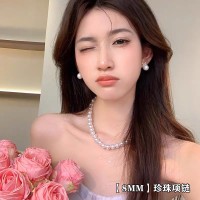 倪妮同款珍珠项链女轻奢气质高级感锁骨链2024年新款小众颈链