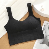 辣妹宽肩美背吊带背心内衣女无痕运动裹胸瑜伽打底抹胸无钢圈文胸