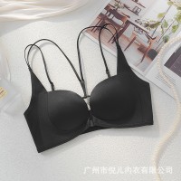 前扣内衣女小胸聚拢收副乳显大防下垂性感交叉美背文胸罩6321原版