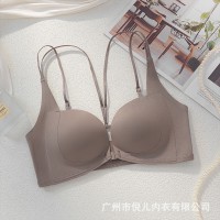 前扣内衣女小胸聚拢收副乳显大防下垂性感交叉美背文胸罩6321原版