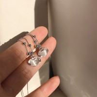 民升小众祥云福锁长命锁项链女猫眼石如意平安锁复古风锁骨链