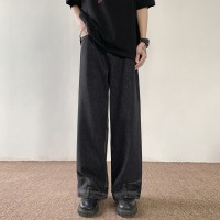 设计款倒穿牛仔裤