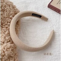 高颅顶宽边海绵头箍秋冬全新款甜美发箍简约发箍头箍diy发饰
