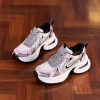 赵露思同款银色老爹鞋女2024新款春秋小个子内增高厚底运动休闲鞋