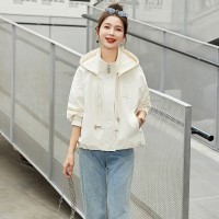 2024年新款春季风衣女短款宽松休闲连帽显瘦外套女小个子