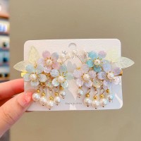 新款女童超仙儿童女发夹可爱汉服头饰古装步摇流苏夹子女孩发饰