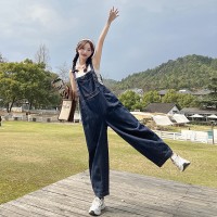 现货春夏季牛仔背带裤宽松休闲连体裤女062档口2327款