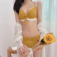 性感蕾丝内衣女小胸聚拢收副乳防下垂无钢圈少女甜美风文胸罩套装