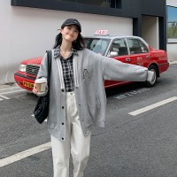 春装现货休闲前后刺绣宽松棒球服外套女202A