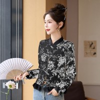 现货新中式女装春夏季新款时尚休闲外套气质通列百搭提花拼接上衣
