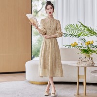 《现货新品》实体高质新中式修身时尚复古连衣裙两件套套裙