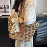厂家直销镂空单肩草编包新款简约草包编织包度假风沙滩包百搭女包