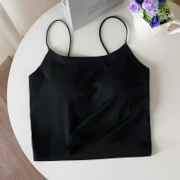 美背无痕吊带背心女固定胸垫内搭外穿无钢圈聚拢收副乳吊带背心女