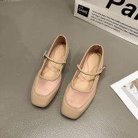 欧洲站欧货女鞋2024秋季新款一字扣平底百搭玛丽珍小皮鞋时尚单鞋