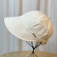 网红同款速干遮阳防晒帽女大头围抽绳遮脸渔夫帽防紫外线太阳帽潮