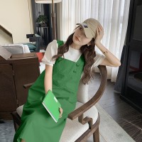 现货夏季全棉宽松休闲背带中长款连衣裙女062档口2326款