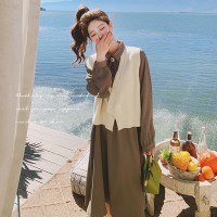 【2024现货】甜美两件套开衫马甲连衣裙森仙199