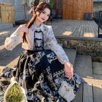 现货【2024】两件套新中式淑女百褶连衣裙19