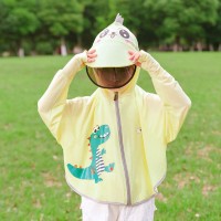 儿童防晒衣夏季恐龙薄款连帽斗篷户外防晒服女童冰丝防紫外线