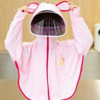儿童防晒衣夏季恐龙薄款连帽斗篷户外防晒服女童冰丝防紫外线