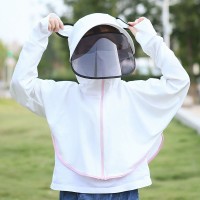 儿童防晒衣夏季恐龙薄款连帽斗篷户外防晒服女童冰丝防紫外线