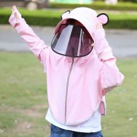 儿童防晒衣夏季恐龙薄款连帽斗篷户外防晒服女童冰丝防紫外线