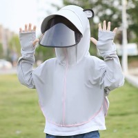 儿童防晒衣夏季恐龙薄款连帽斗篷户外防晒服女童冰丝防紫外线