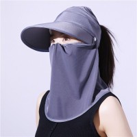 防晒帽子全脸遮阳帽女护颈一体口罩防沙尘带面罩神器脖子学车颈部