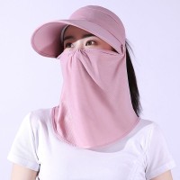防晒帽子全脸遮阳帽女护颈一体口罩防沙尘带面罩神器脖子学车颈部