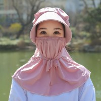 骑车防晒紫外线采茶大帽檐夏季女遮阳遮全脸电动车电瓶车防晒透气