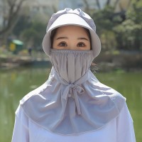 骑车防晒紫外线采茶大帽檐夏季女遮阳遮全脸电动车电瓶车防晒透气