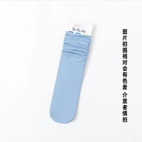 薄款冰冰袜6双装糖果色黑白长筒袜日系中筒学生潮流天鹅绒堆堆袜