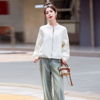 设计感新中式轻g风外套女春秋新款小个子刺绣短款棒球服夹克