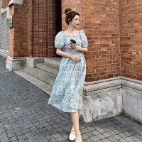 现货老短袖碎花连衣裙女062档口2353款