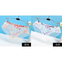 内裤女蕾丝性感迷人透明网纱新款无痕内衣短裤胖mm大码女士内裤