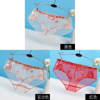 内裤女蕾丝性感迷人透明网纱新款无痕内衣短裤胖mm大码女士内裤
