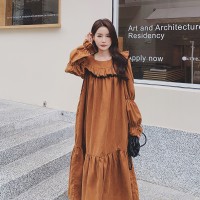 【新款现货】大裙摆甜美复古连衣裙2302