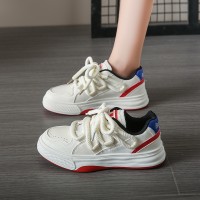 网红小白鞋女2024春秋新款板鞋ins潮百搭小众学生厚底休闲运动鞋