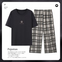 2024新款纯棉睡衣女夏季短袖薄款可外穿简约休闲女士家居服套装