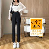 西装裤春夏九分高腰显瘦直筒工装烟管裤休闲职业八分小脚裤