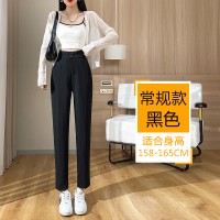西装裤春夏九分高腰显瘦直筒工装烟管裤休闲职业八分小脚裤